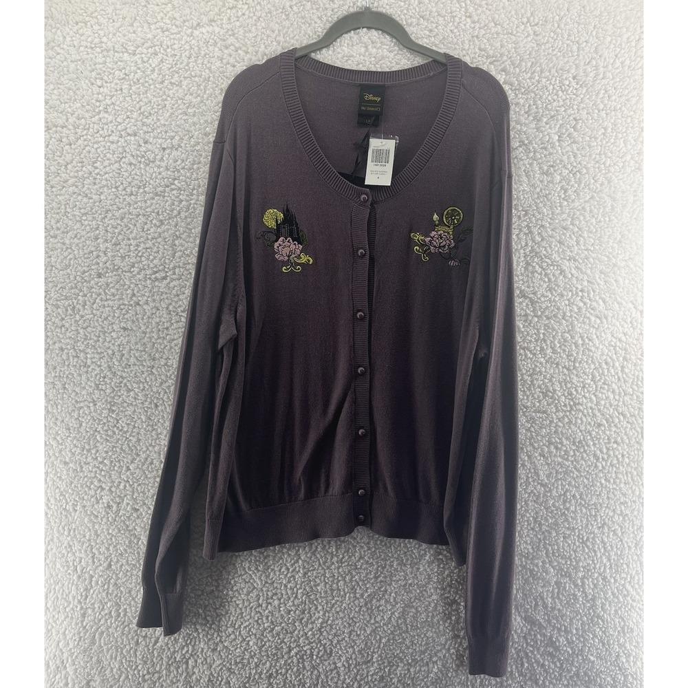 Disney Her Universe Sleeping Beauty Embroidered Cardigan Cropped Plus Size 4 NWT